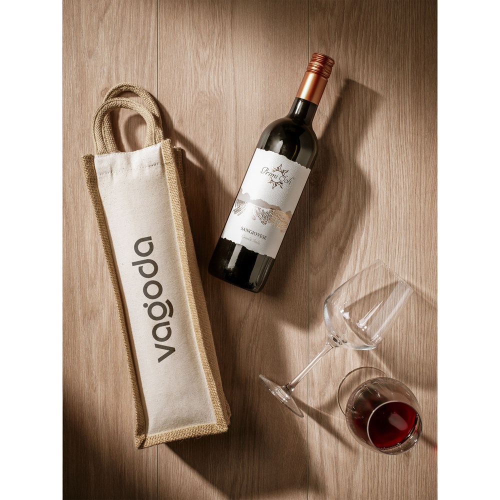 Jute Canvas Wine Bag Weintasche