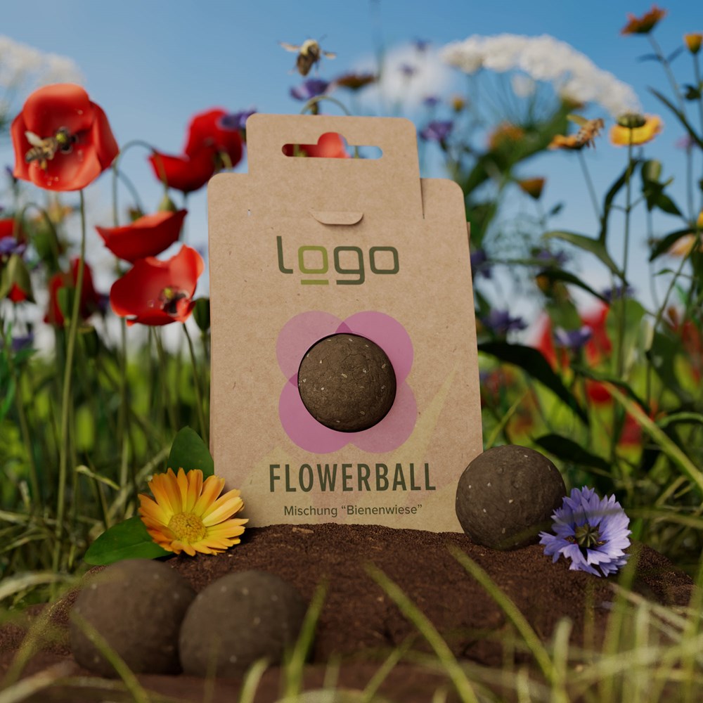 BIO Seedbomb - Flower-Ball "Bienenwiese" - torffreibraun