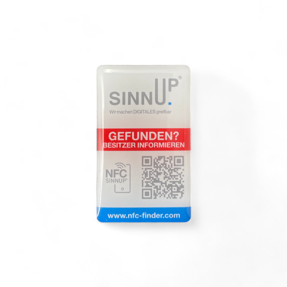 NFC 3D Doming Aufkleber mit Fundsystem