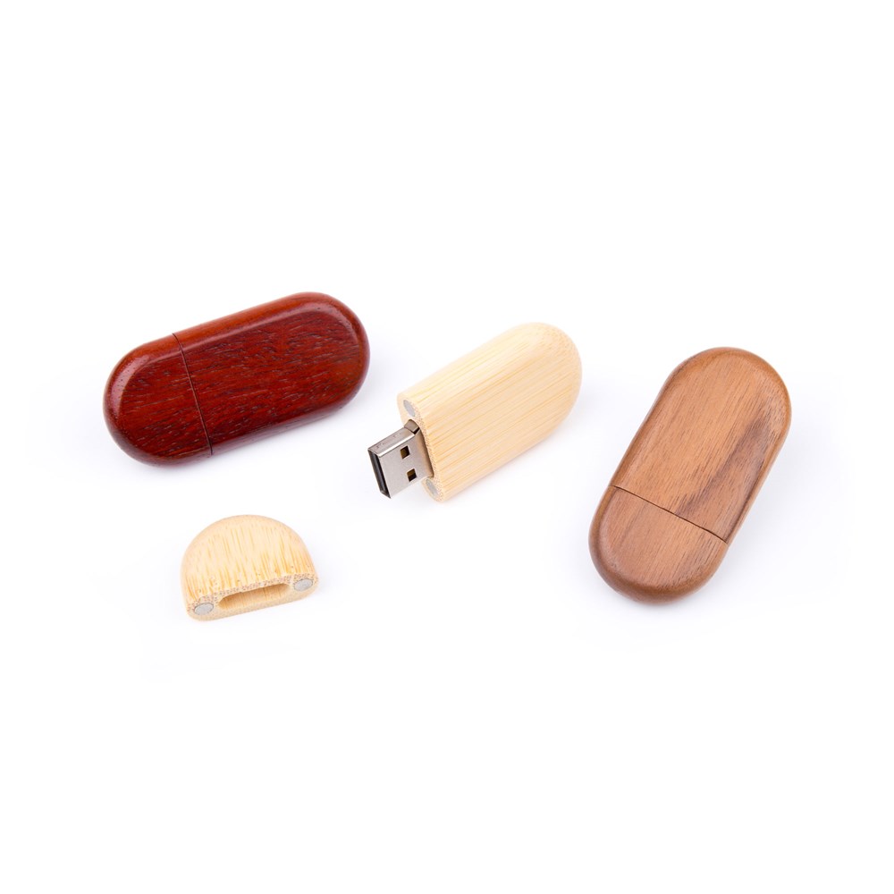 USB Stick Holz Oval 1 GBkirsch