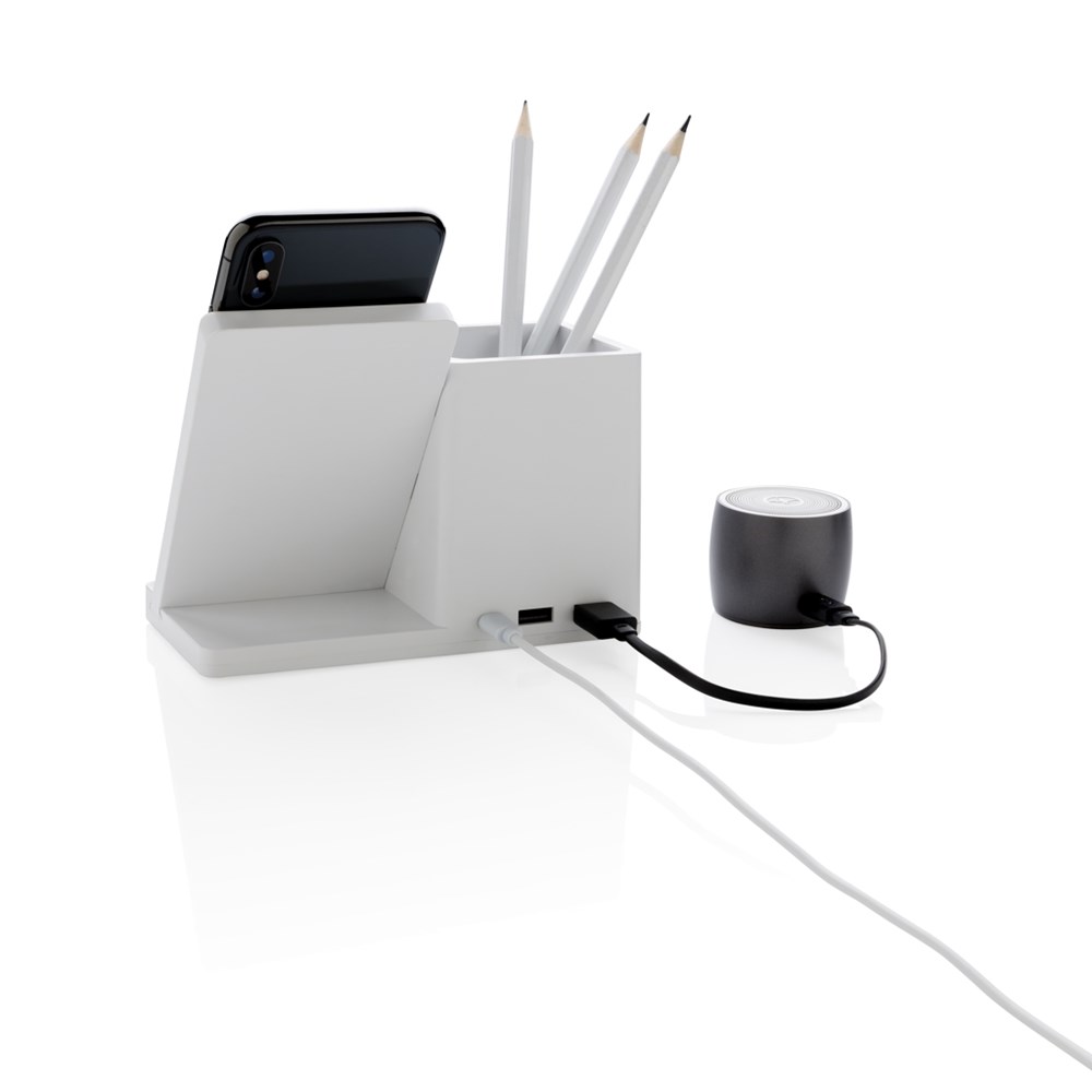 Ontario 10W Wireless Charger aus Bambus und RCS Kunststoff